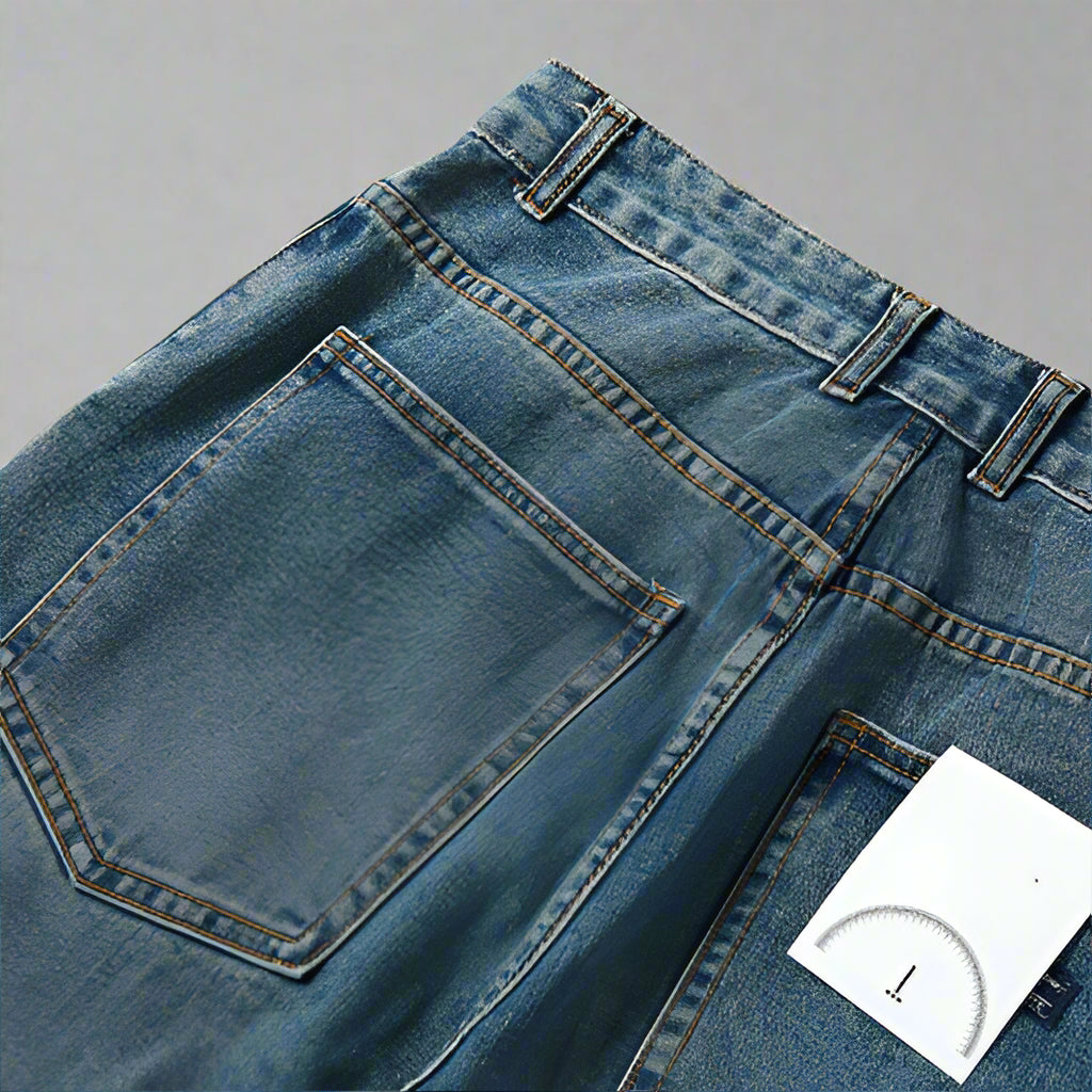 Retro Overalls Jeans Back Details