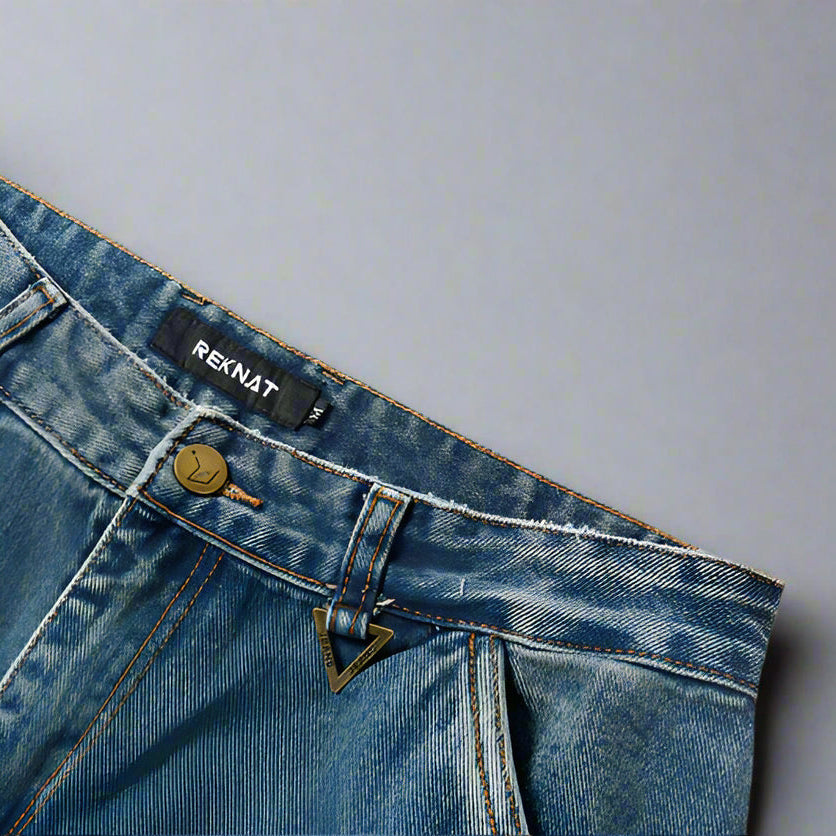 Retro Belt Buckle Jeans - RUN THE STREETS COLLABORATIVE