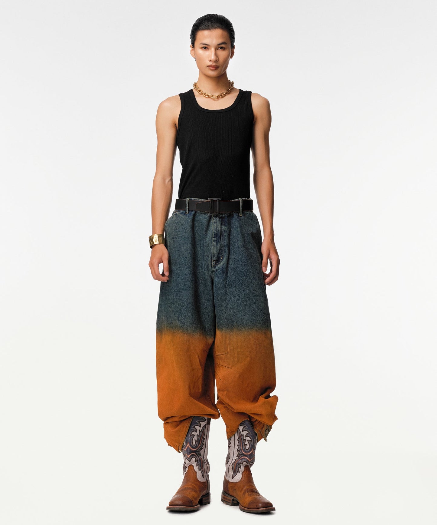 Rusted Ombre Gemyny Horseshoe Jeans - RUN THE STREETS COLLABORATIVE
