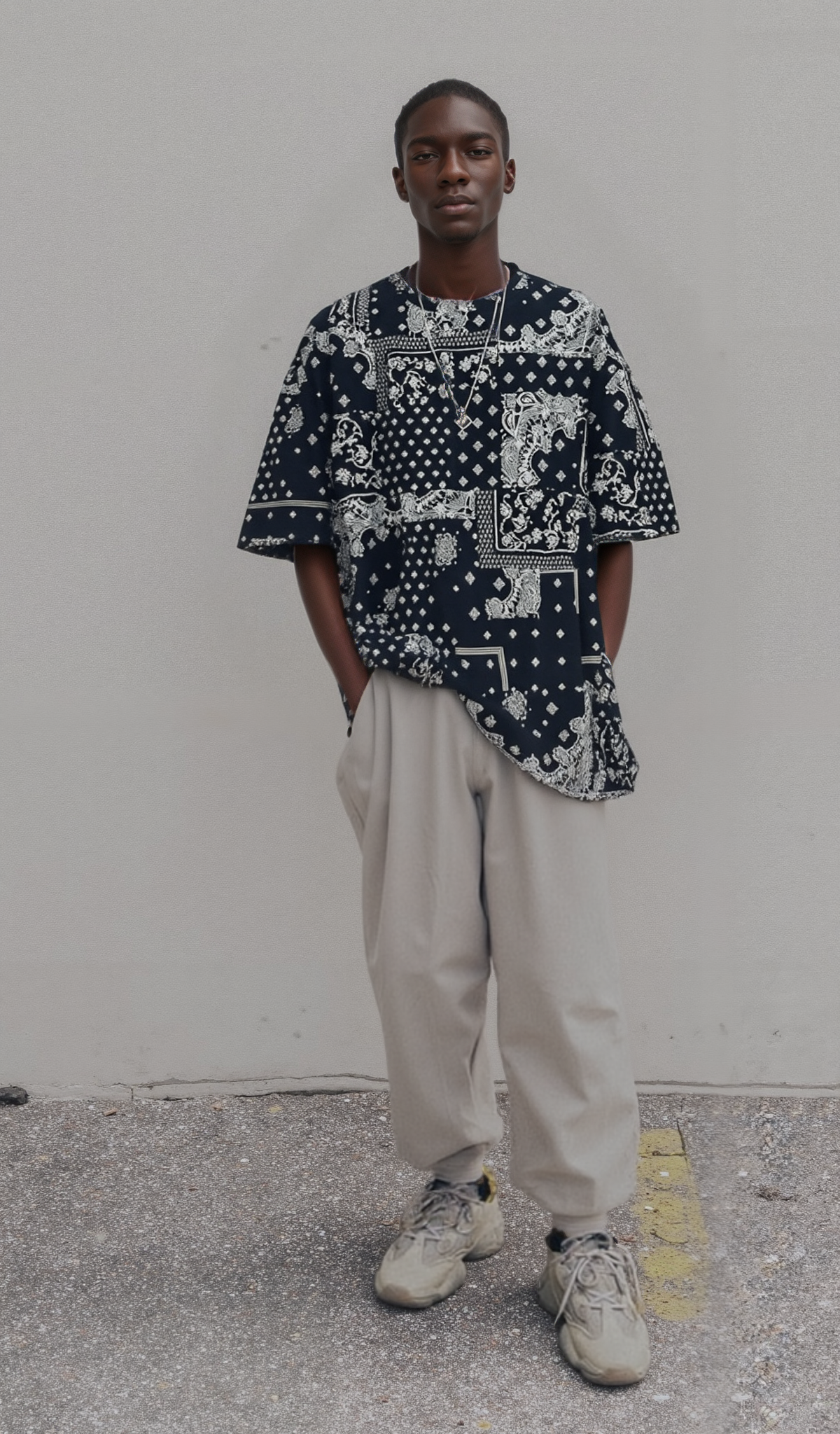 Paisley Patchwork Oversized Tee - RUN THE STREETS COLLABORATIVE