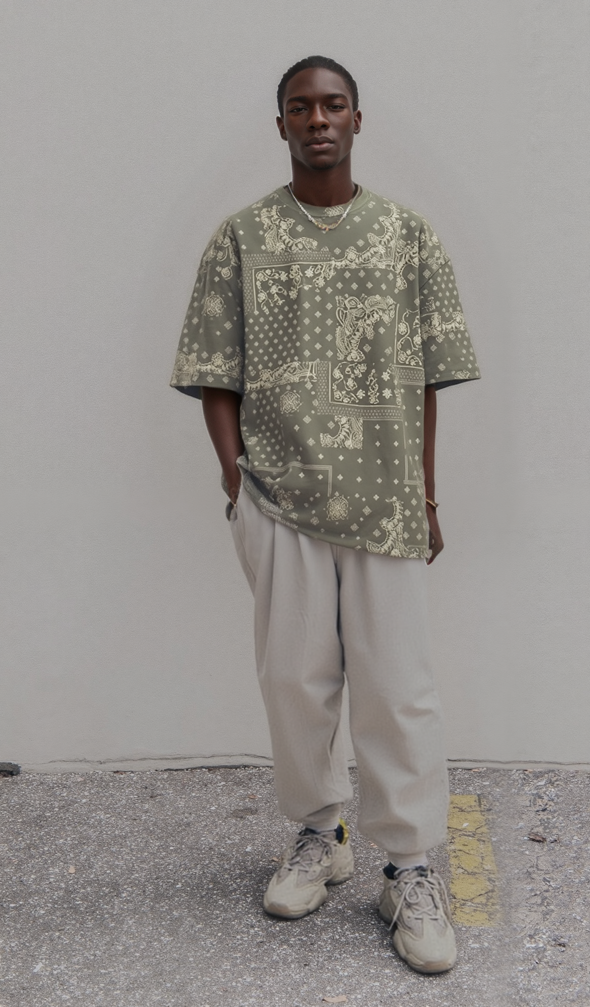 Paisley Patchwork Oversized Tee - RUN THE STREETS COLLABORATIVE