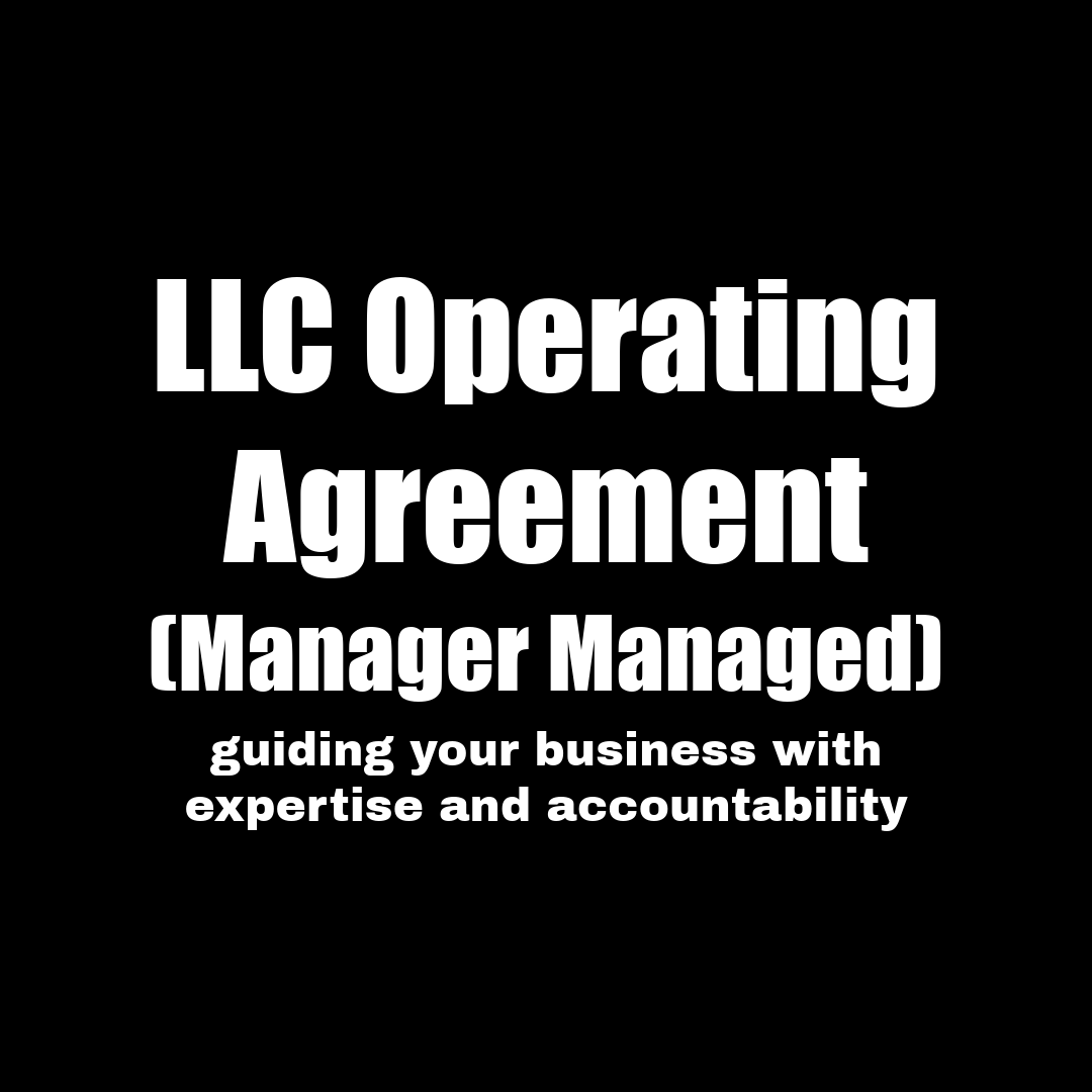 LLC Operating Agreement (Manager Managed) - RUN THE STREETS COLLABORATIVE