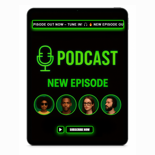 Green Neon Outline Glow Subscribe Now Button