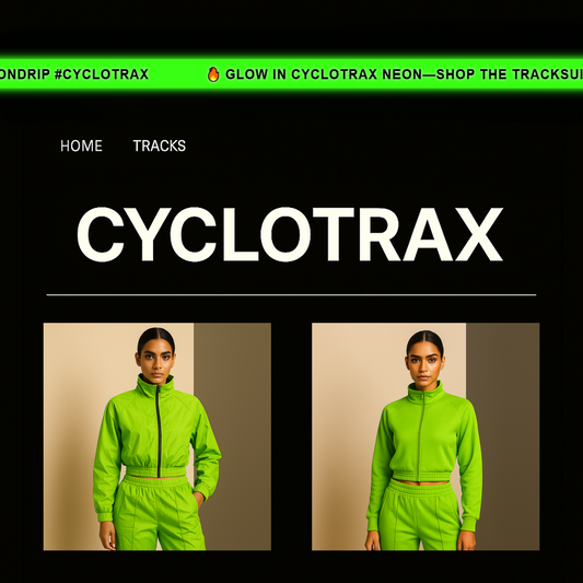 Neon Green Glowing Effect Scrolling Text Bar - RUN THE STREETS COLLABORATIVE