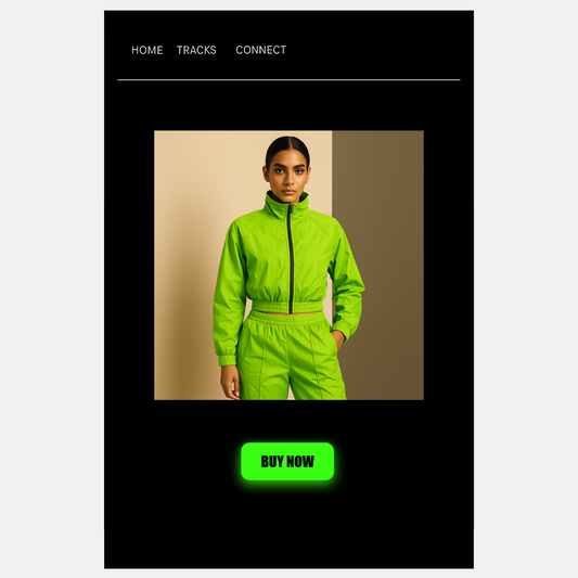 Green Neon Glow Button - RUN THE STREETS COLLABORATIVE