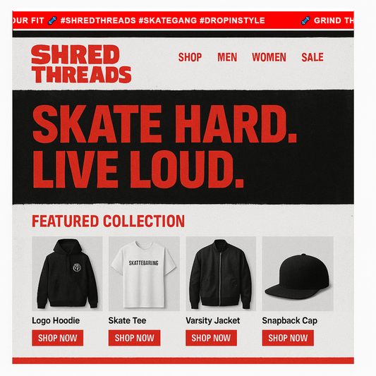 Red Scrolling Text Bar - RUN THE STREETS COLLABORATIVE