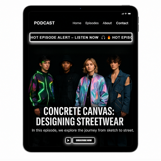 Neon White Outline Glowing Effect Text Bar - RUN THE STREETS COLLABORATIVE