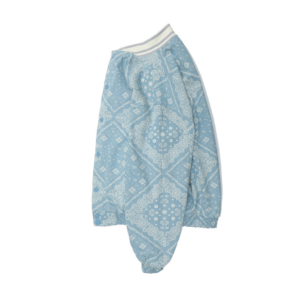 Bandana Denim Varsity Jacket