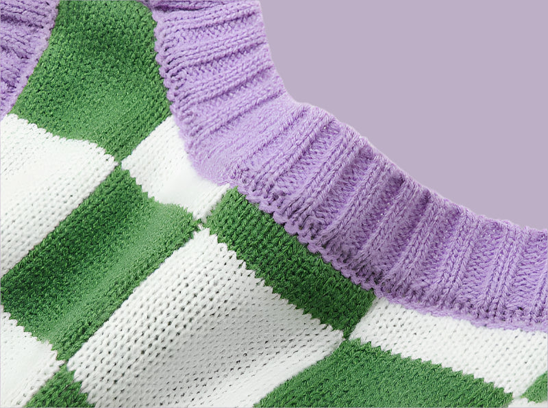 Checkerboard Knit Vest - RUN THE STREETS COLLABORATIVE