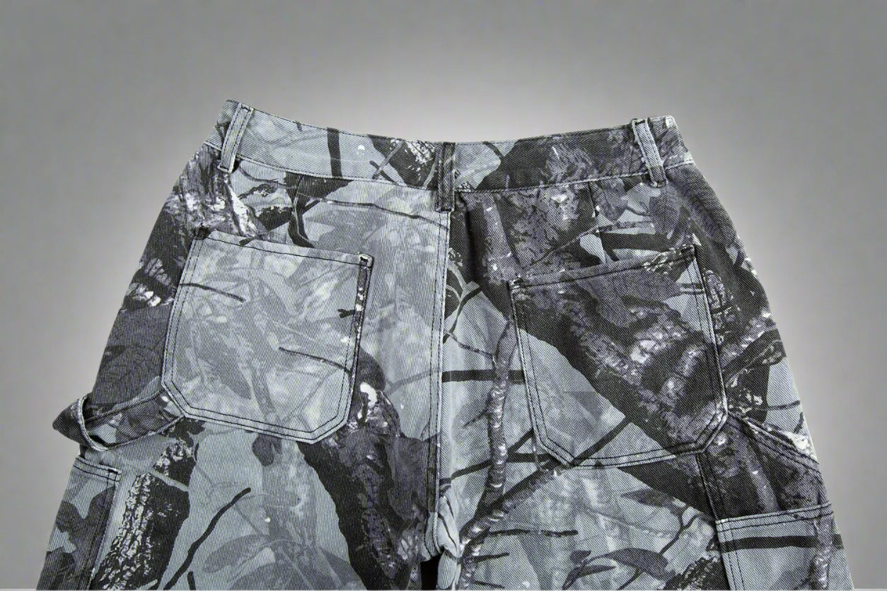 Street Shadows Camo Denim Shorts - RUN THE STREETS COLLABORATIVE