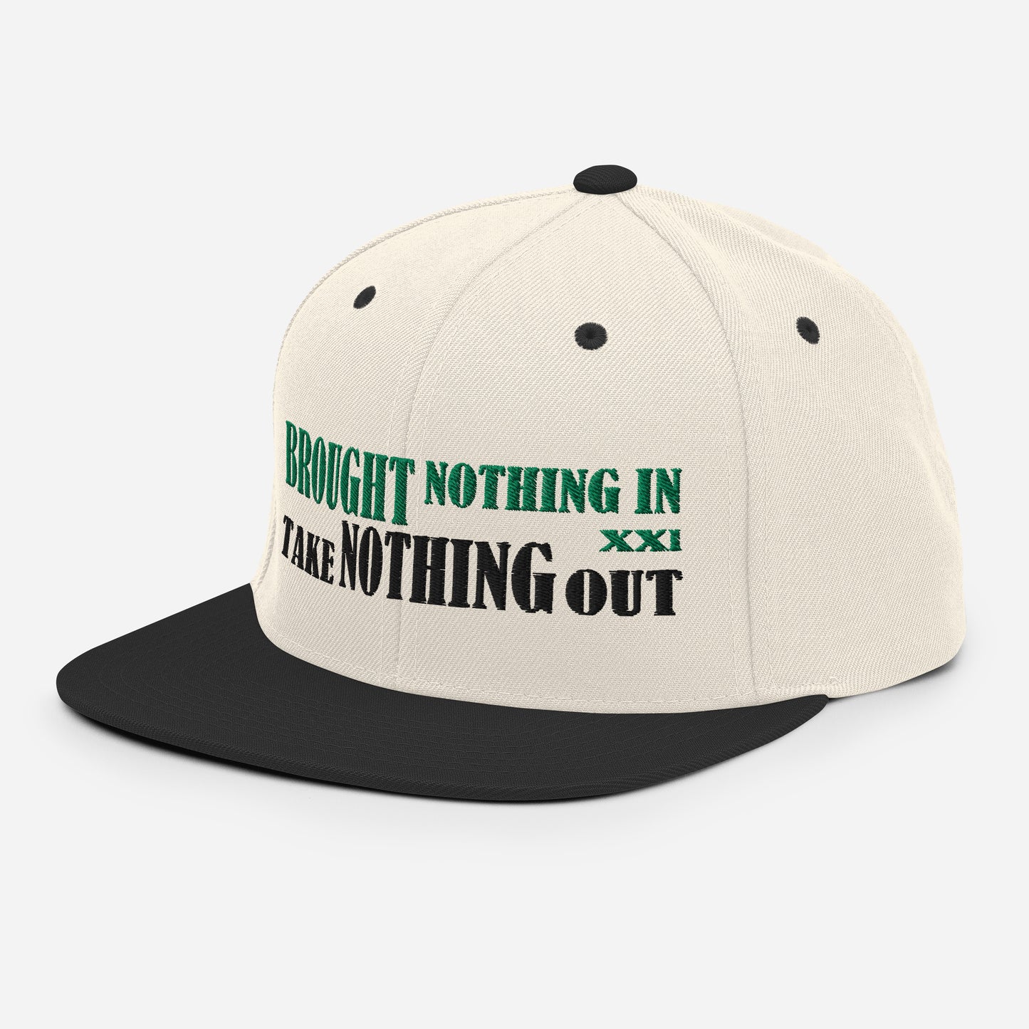The World Brought Nothing In Snapback Hat - RTS Collaborative