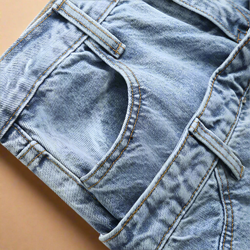 High Waist Straight Jeans - RUN THE STREETS COLLABORATIVE