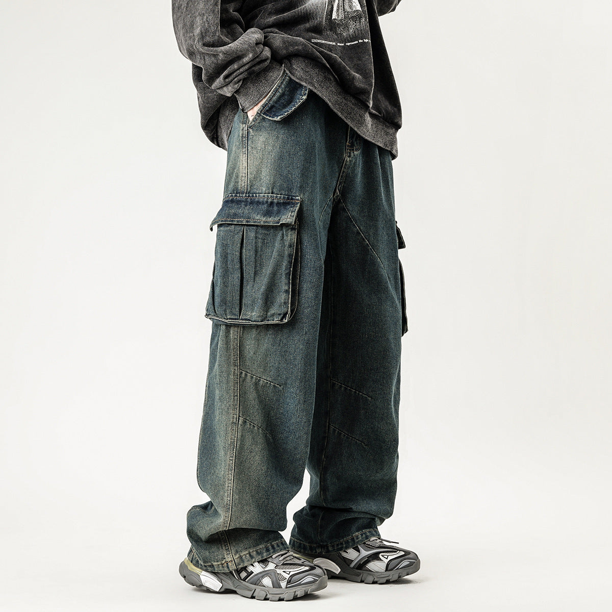 American Retro Washed Workwear Jeans - RUN THE STREETS COLLABORATIVE