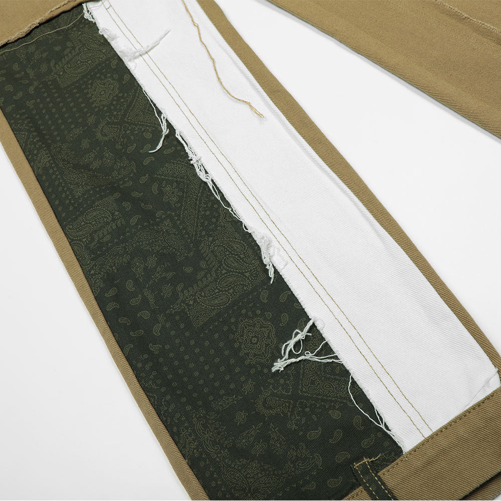 Street Contrast Stitching Straight Jeans - RUN THE STREETS COLLABORATIVE