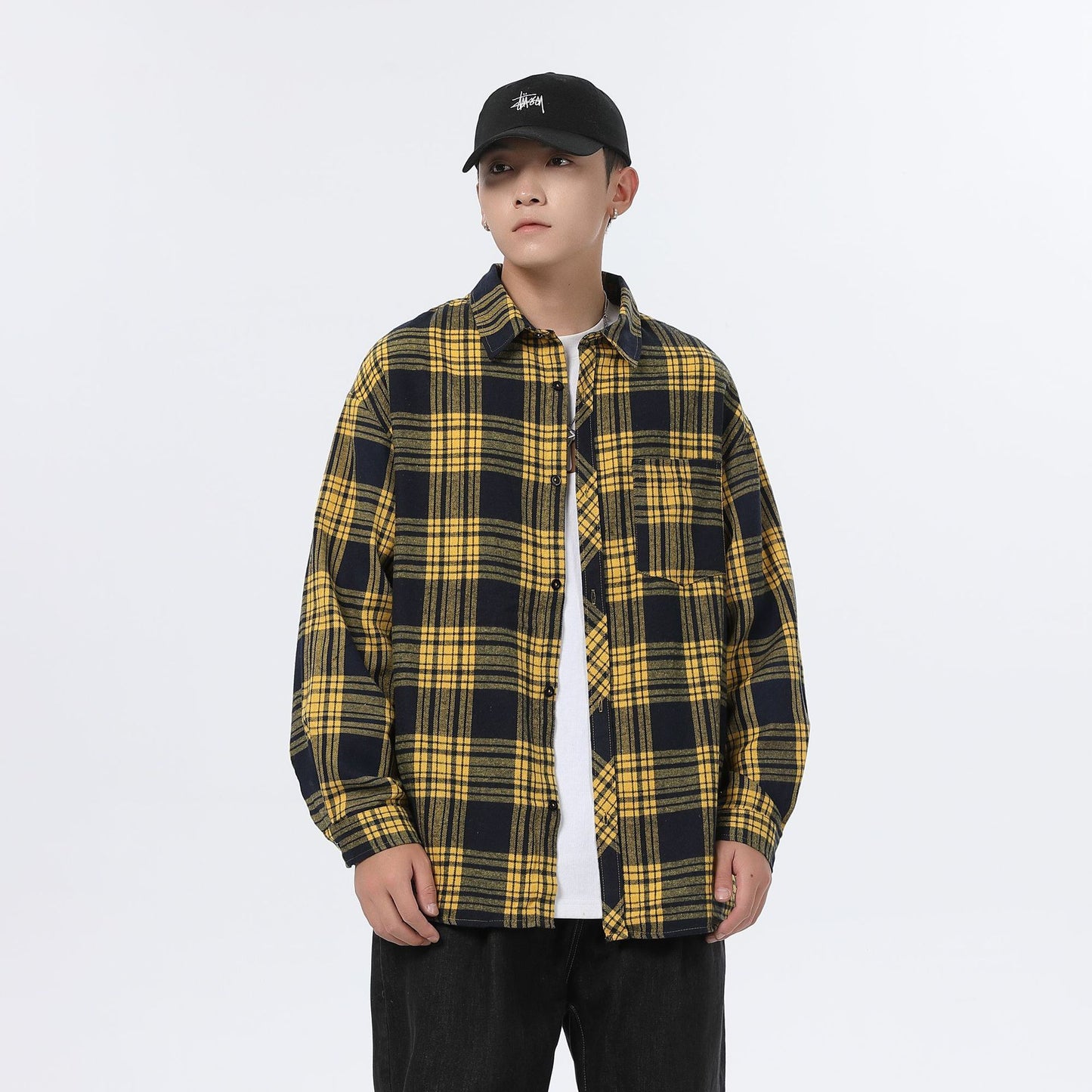 Brushed Plaid Flannel Overshirt