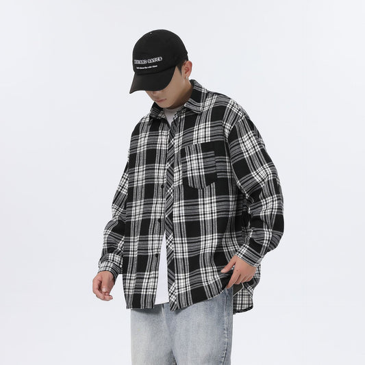 Brushed Plaid Flannel Overshirt