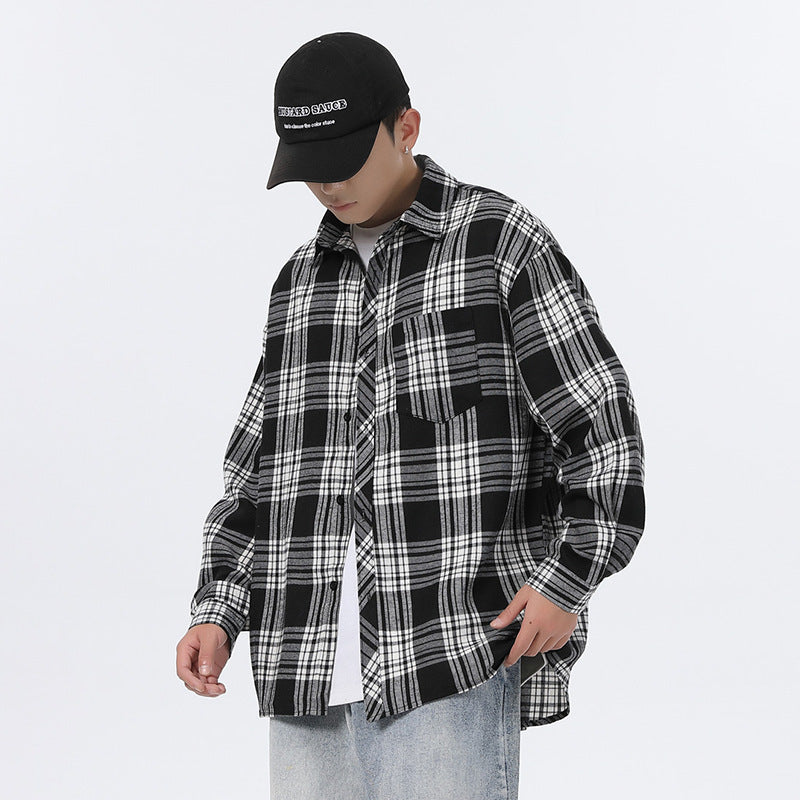 Brushed Plaid Flannel Overshirt