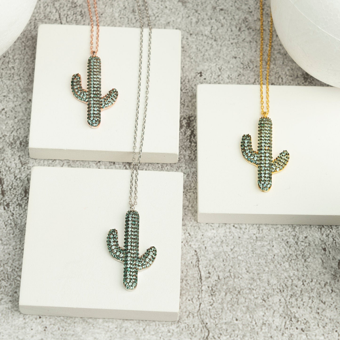 Cactus Necklace For Women Sterling Silver - RUN THE STREETS COLLABORATIVE