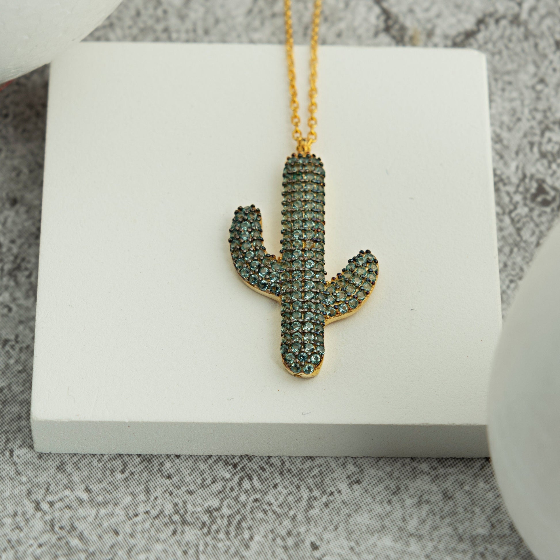 Cactus Necklace For Women Sterling Silver - RUN THE STREETS COLLABORATIVE