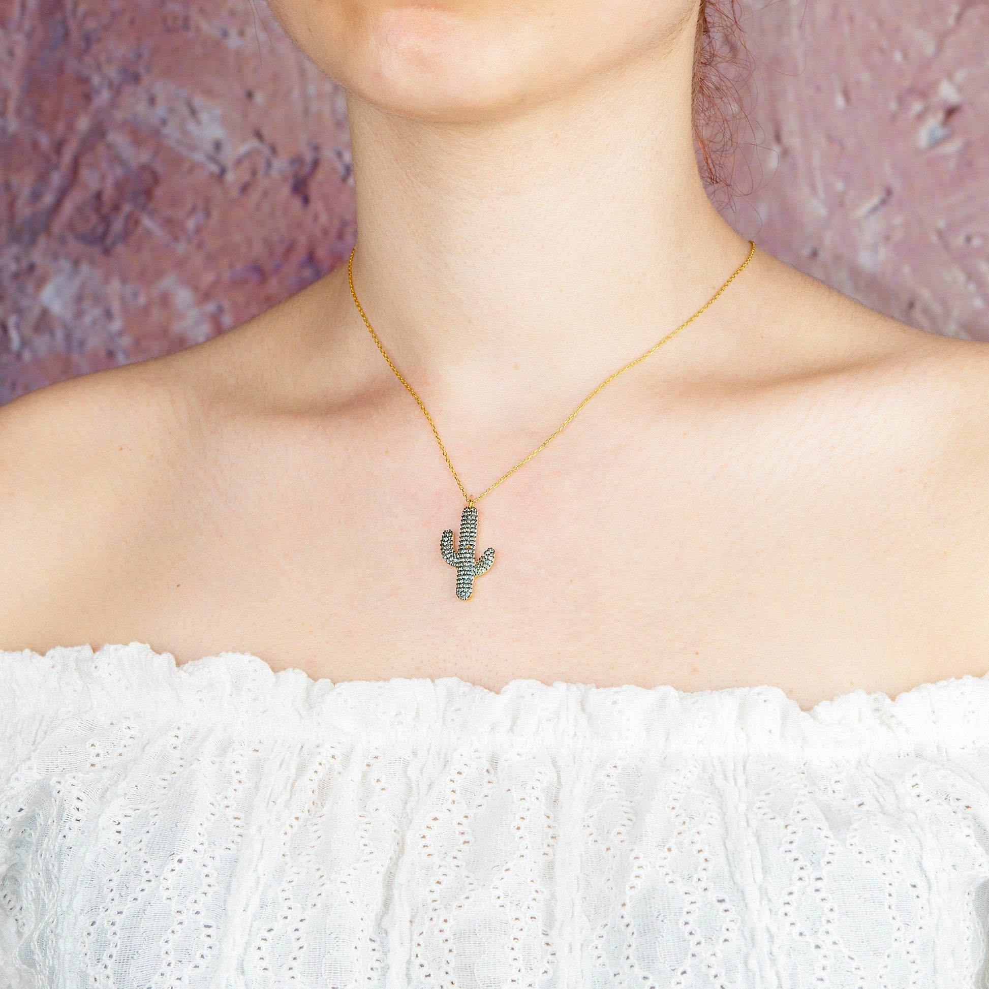 Cactus Necklace - RUN THE STREETS COLLABORATIVE