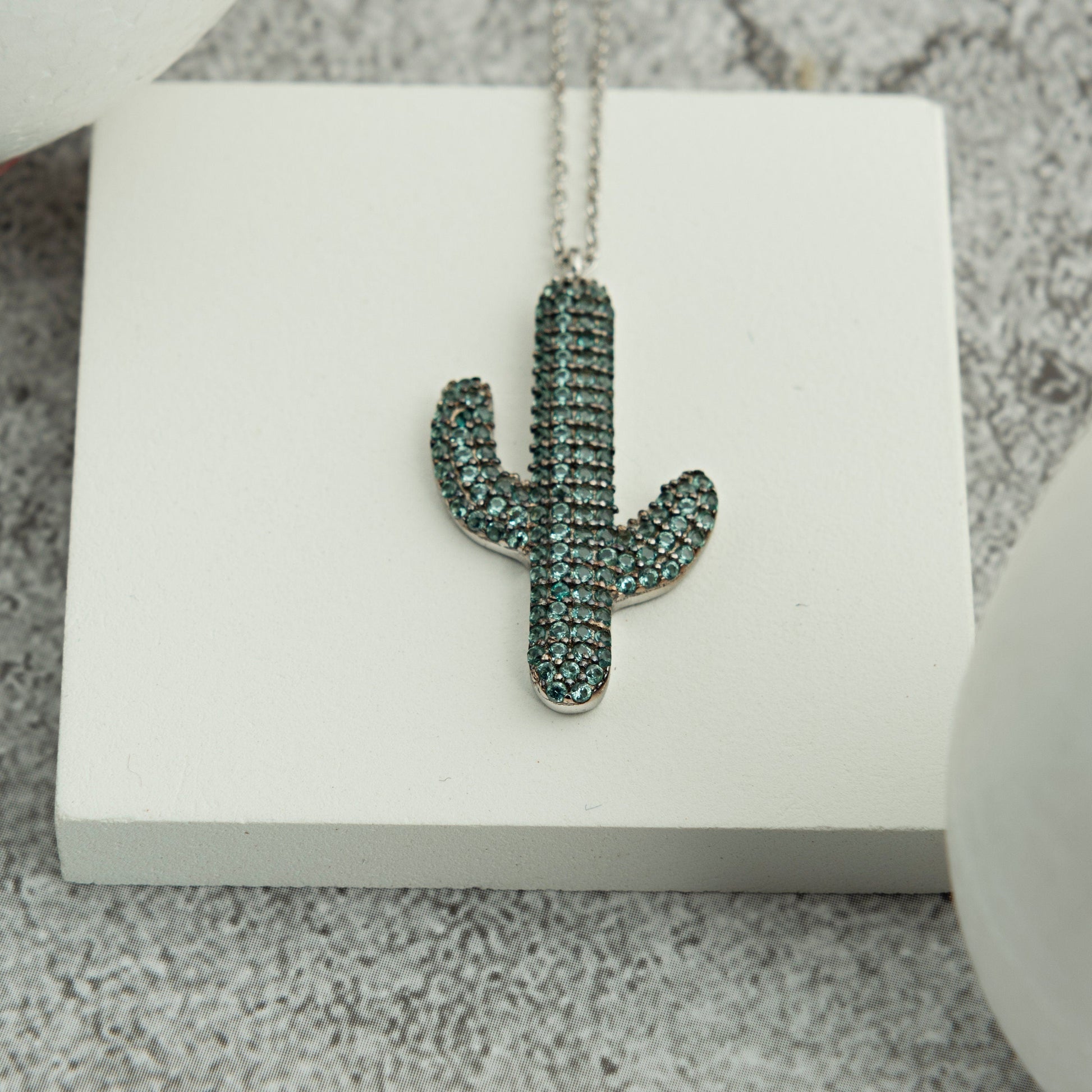 Cactus Necklace For Women Sterling Silver - RUN THE STREETS COLLABORATIVE