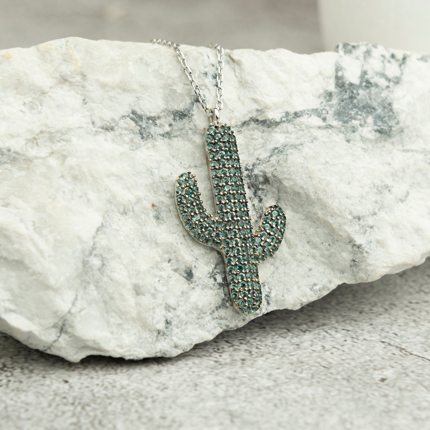 Cactus Necklace For Women Sterling Silver - RUN THE STREETS COLLABORATIVE