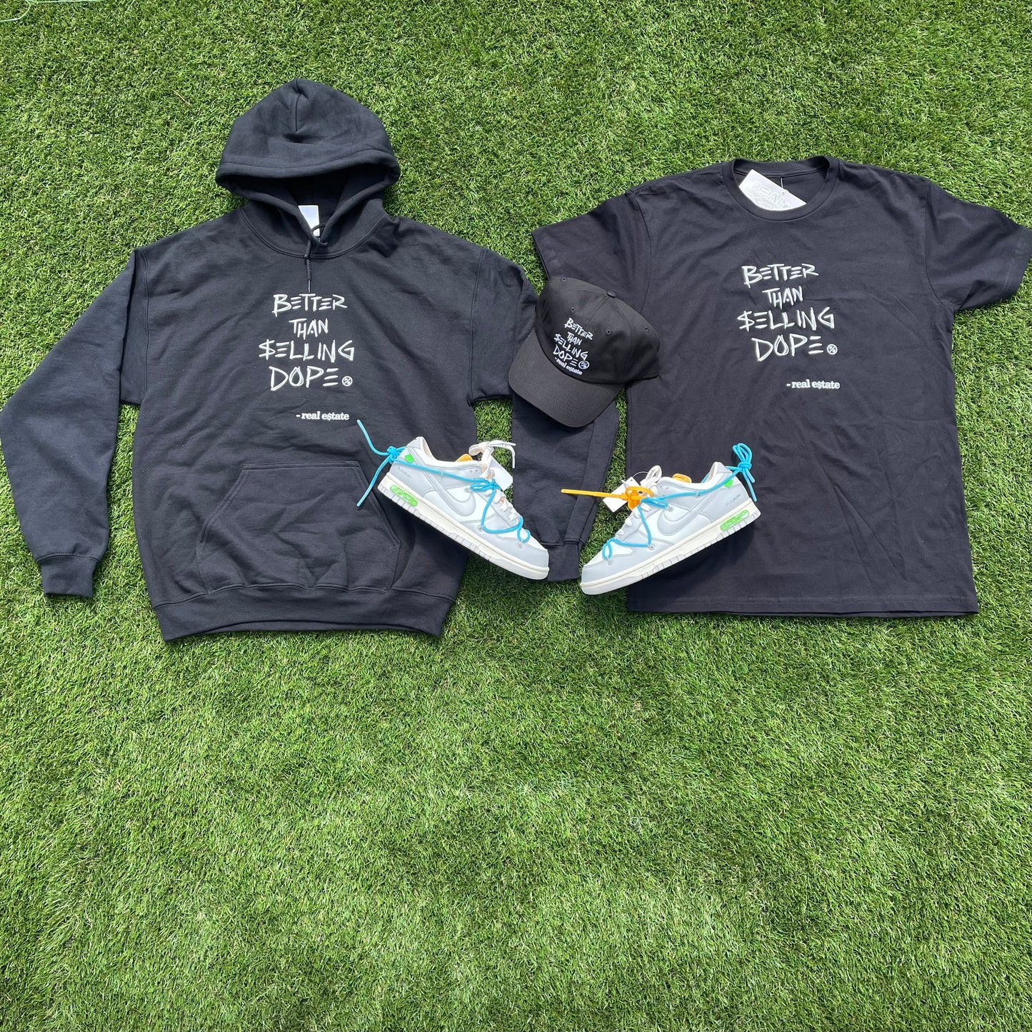 Better Than Selling Dope - Real Estate (Hoodies - BLK) - RUN THE STREETS COLLABORATIVE