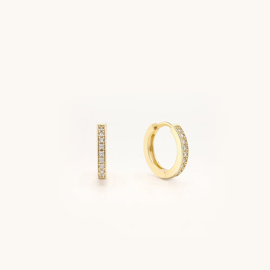 925 Sterling Silver Huggie Hoop Earrings - RUN THE STREETS COLLABORATIVE