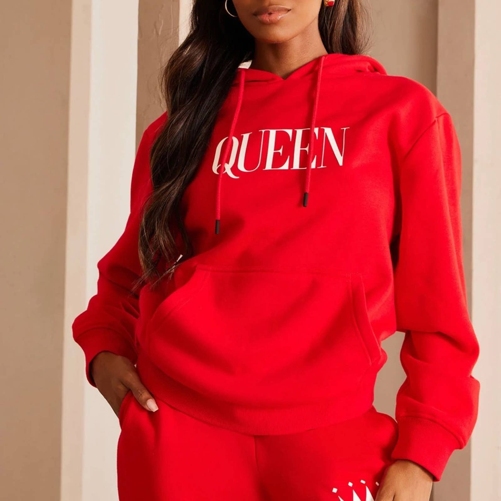 Oversized Red Queen Hoodie Custom Made by Passion of Essence - RUN THE STREETS COLLABORATIVE