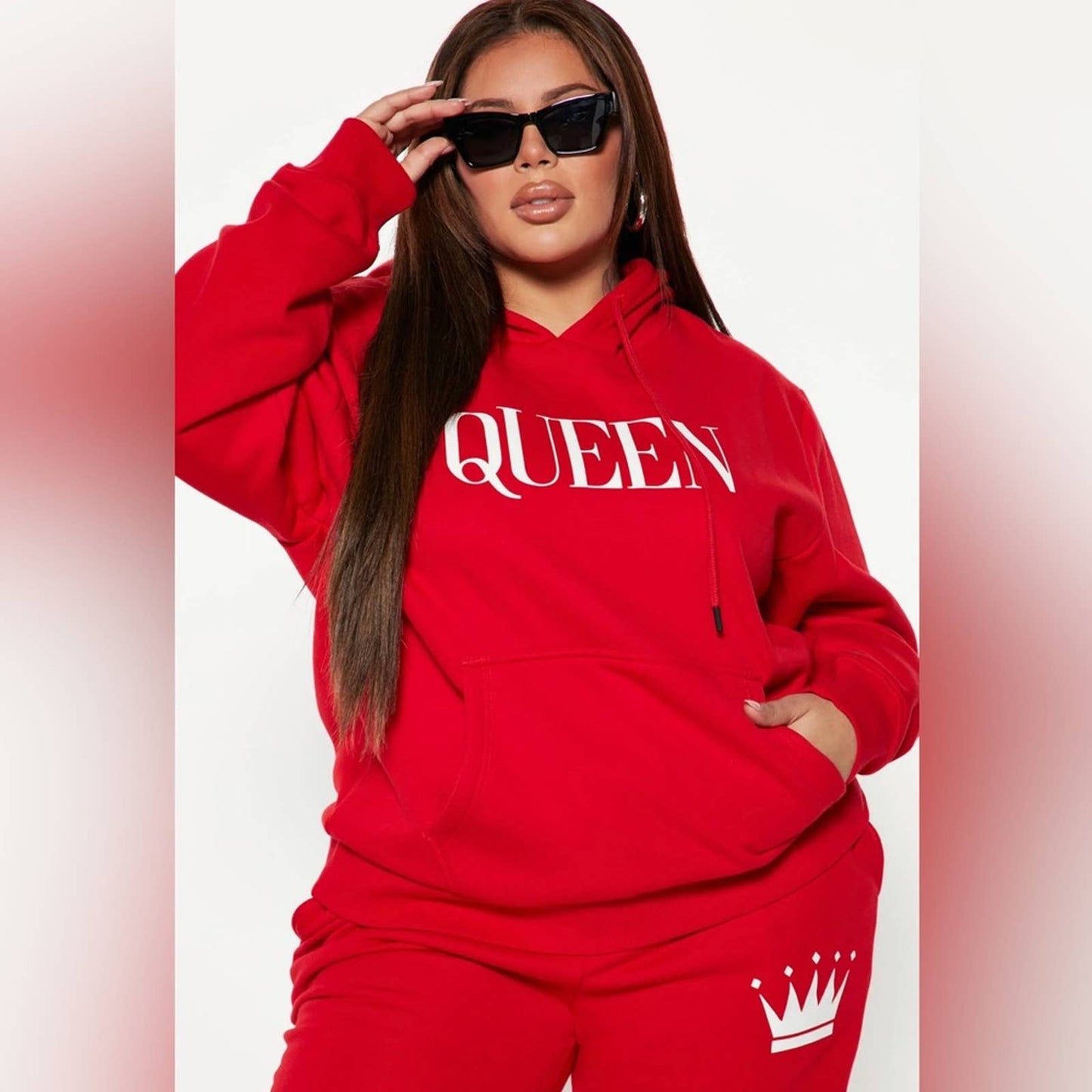 Oversized Red Queen Hoodie Custom Made by Passion of Essence - RUN THE STREETS COLLABORATIVE