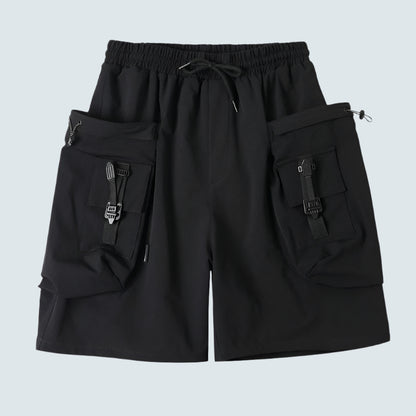 Black Cargo Shorts - RUN THE STREETS COLLABORATIVE