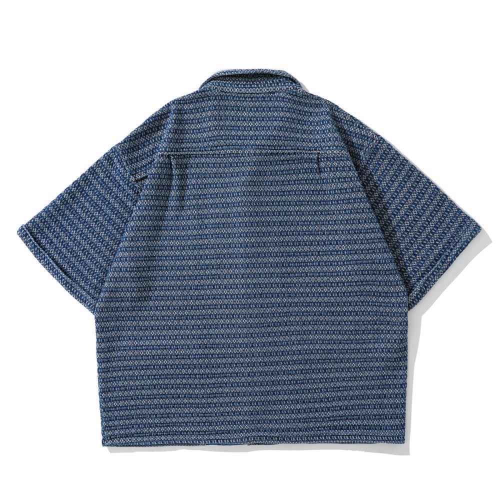 Micro-Pattern Camp-Collar Shirt (Short Sleeve)