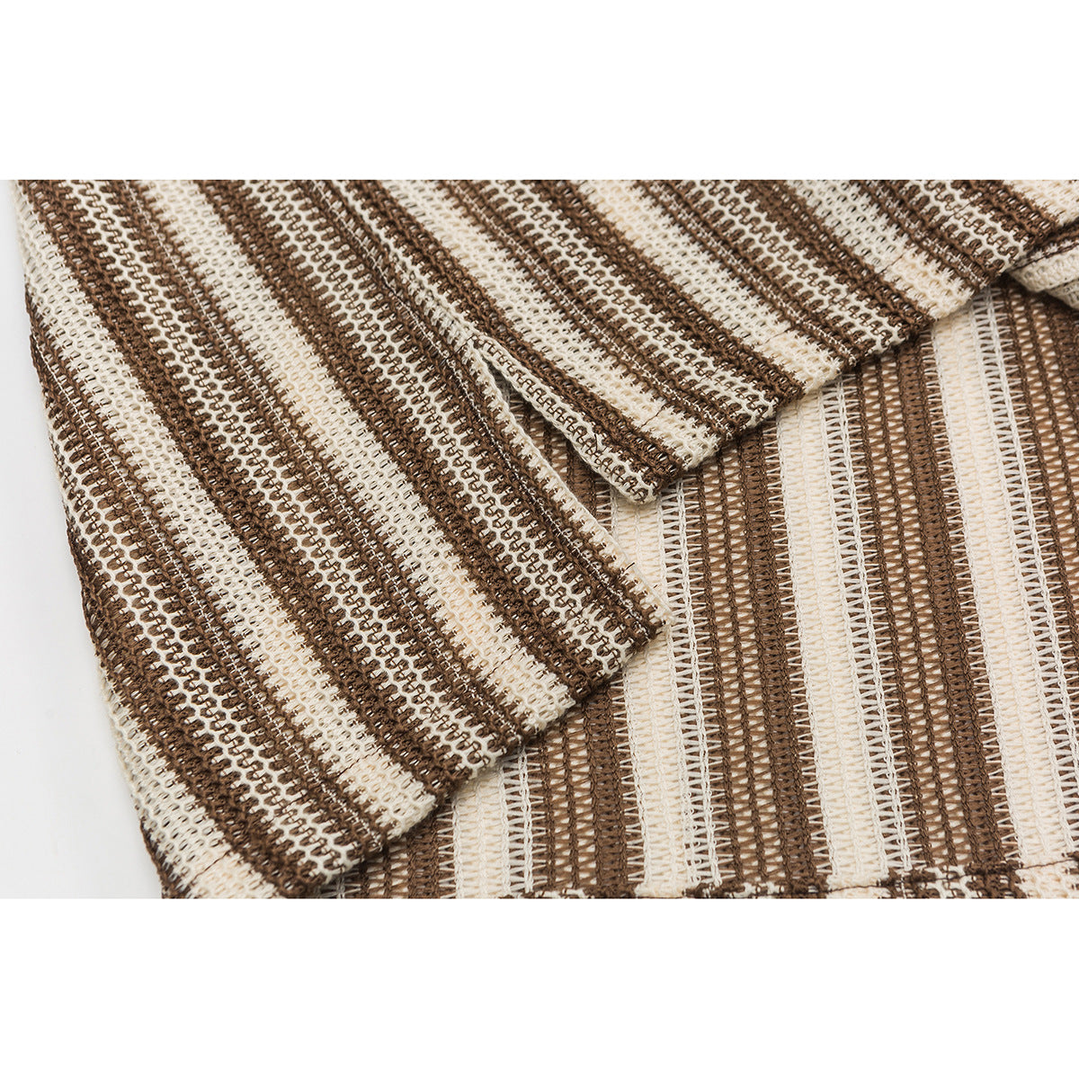 Stripped Knit Short Sleeve Shirt - RUN THE STREETS COLLABORATIVE