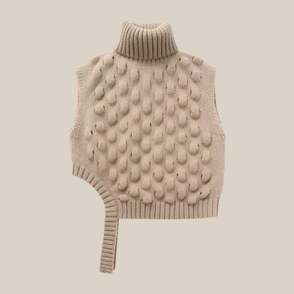Turtleneck Knitted Short Vest - RUN THE STREETS COLLABORATIVE