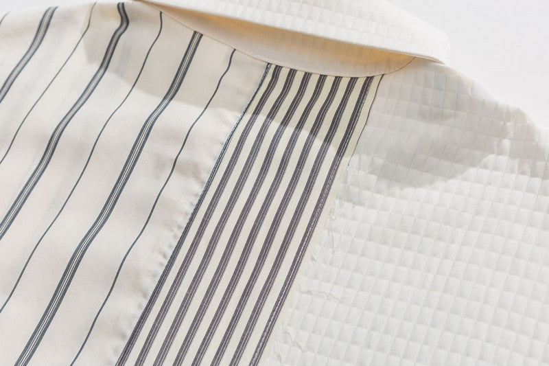 Patchwork Stripe Panel Shirt