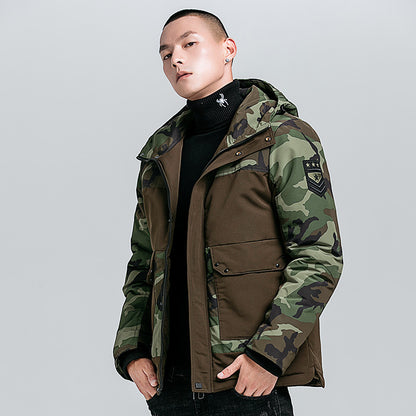 Hooded Puffer Camo Jacket - RUN THE STREETS COLLABORATIVE