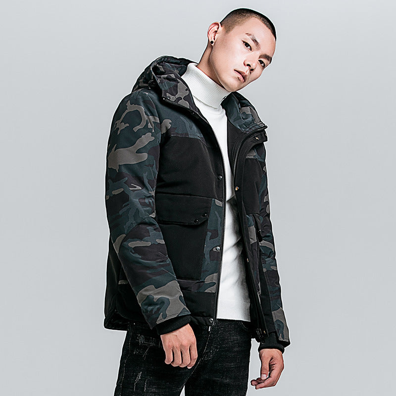Hooded Puffer Camo Jacket - RUN THE STREETS COLLABORATIVE
