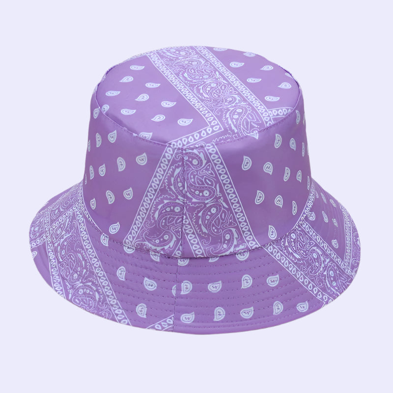 Lilac Paisley Bucket Hat - RUN THE STREETS COLLABORATIVE