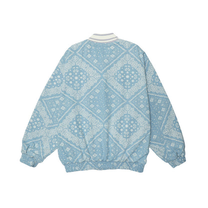 Bandana Denim Varsity Jacket