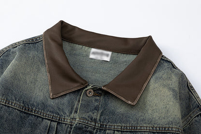 Distressed Denim Trucker Jacket