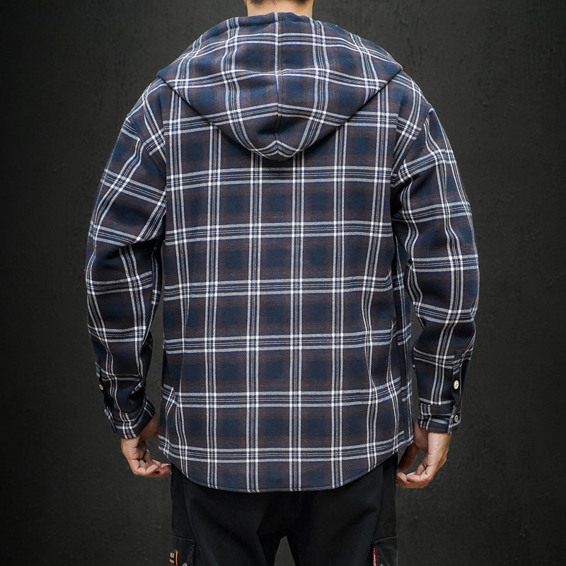 Plaid Hooded Flannel Shacket