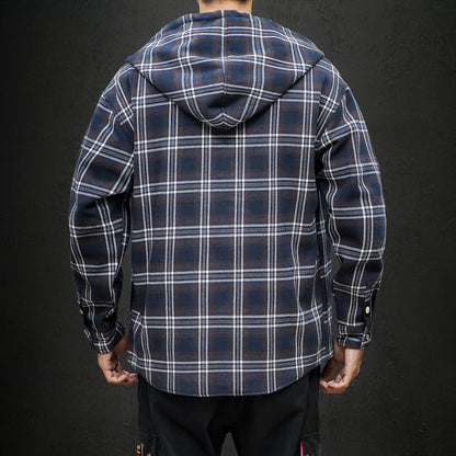 Plaid Hooded Flannel Shacket