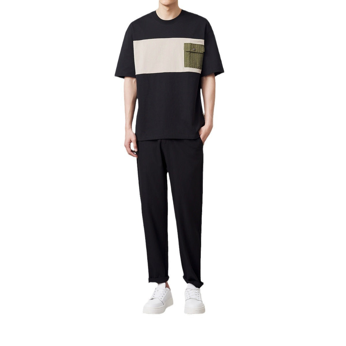 Colorblock Utility Pocket Tee