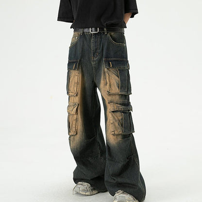 American Retro Washed Workwear Jeans - RUN THE STREETS COLLABORATIVE