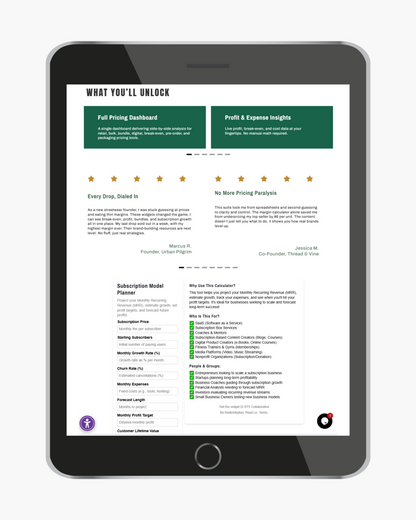 Plug, Price & Profit Turnkey Landing Page Template 🔑 💵 📉