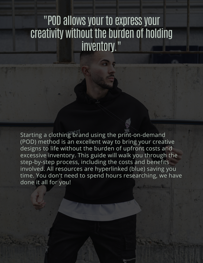 Start a Clothing Brand Using The POD Method E-Book — Build Your Brand No Inventory Low Startup Limited Risk - RTS Collaborative