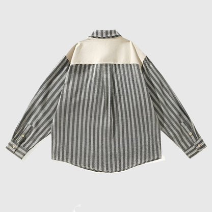 Striped Layered Vest Over Shirt - RUN THE STREETS COLLABORATIVE