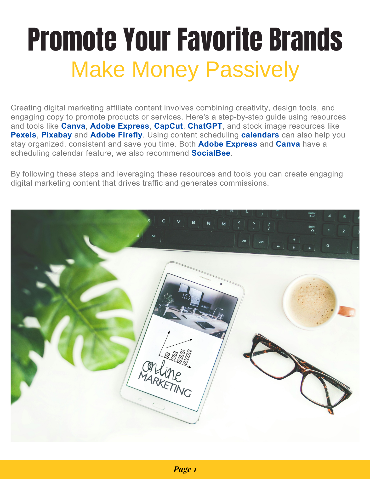 Affiliate Marketing E-Book —Build Relationships, Create Content, Earn Passive Income, Live The Life You Want - RTS Collaborative