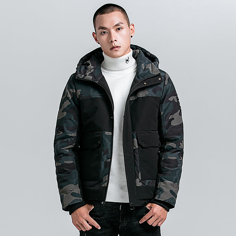 Hooded Puffer Camo Jacket - RUN THE STREETS COLLABORATIVE