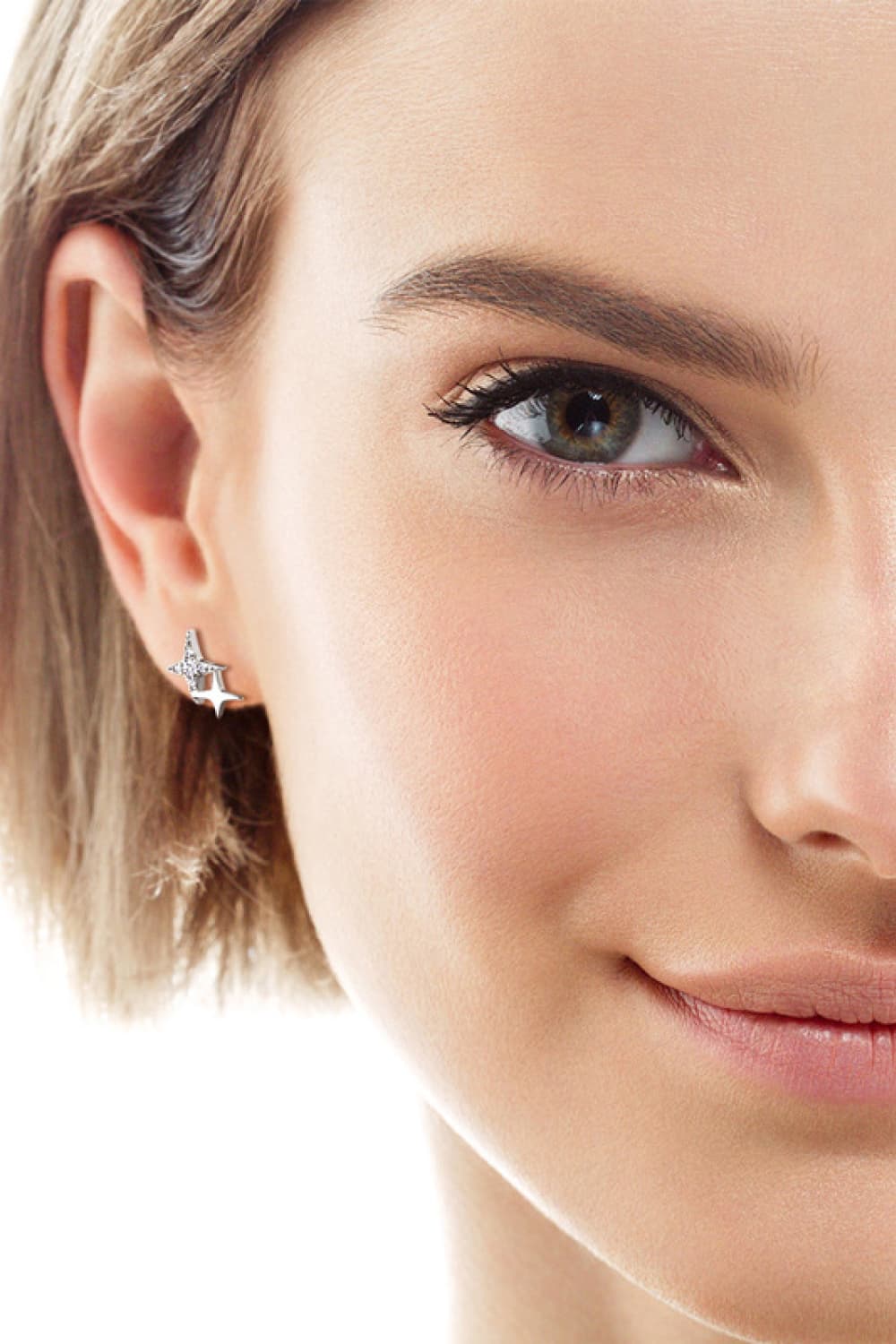 Moissanite 925 Sterling Silver Star Shape Earrings - RUN THE STREETS COLLABORATIVE